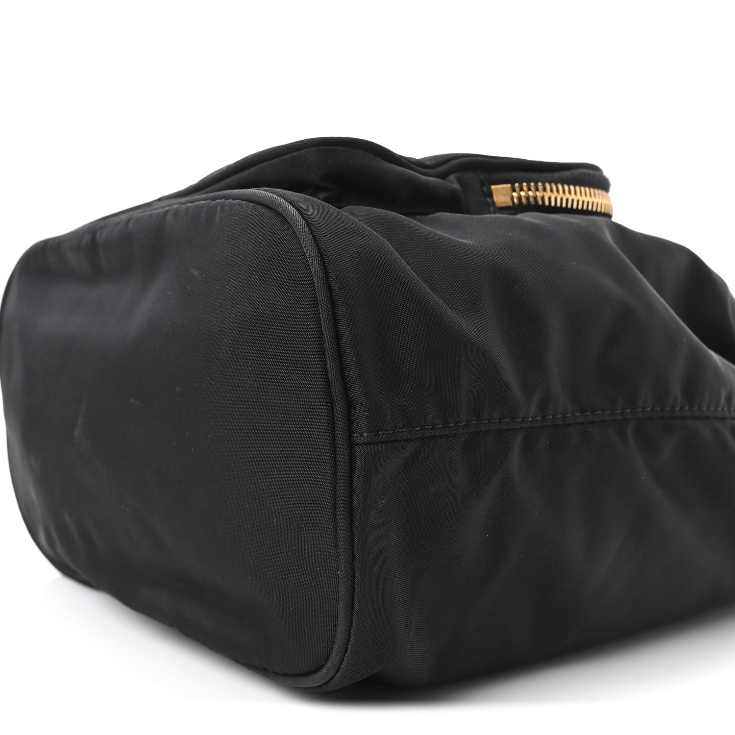 Prada Saffiano Tessuto Nylon Mini Bucket Crossbody Bag Black 10 of 10