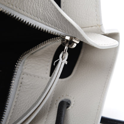 Balenciaga Calfskin Medium Logo North South Shopping Tote White 12 of 12