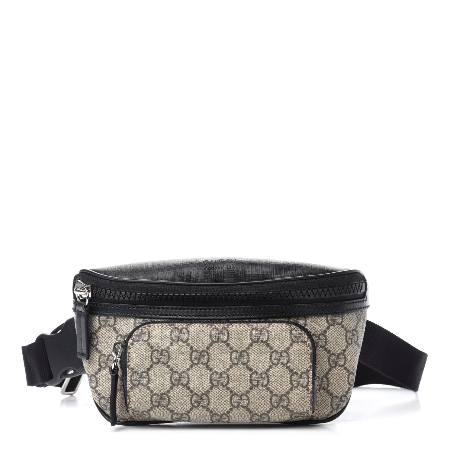 Gucci GG Supreme Monogram Belt Bag Black 1 of 10