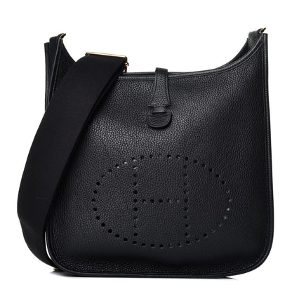 Hermes Taurillon Clemence Evelyne III PM Black 1 of 10
