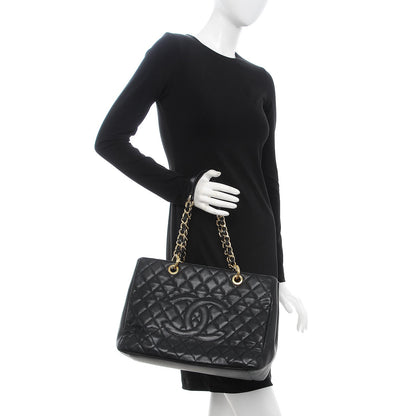 Chanel Caviar Quilted Grand Shopping Tote GST Black 2 of 15