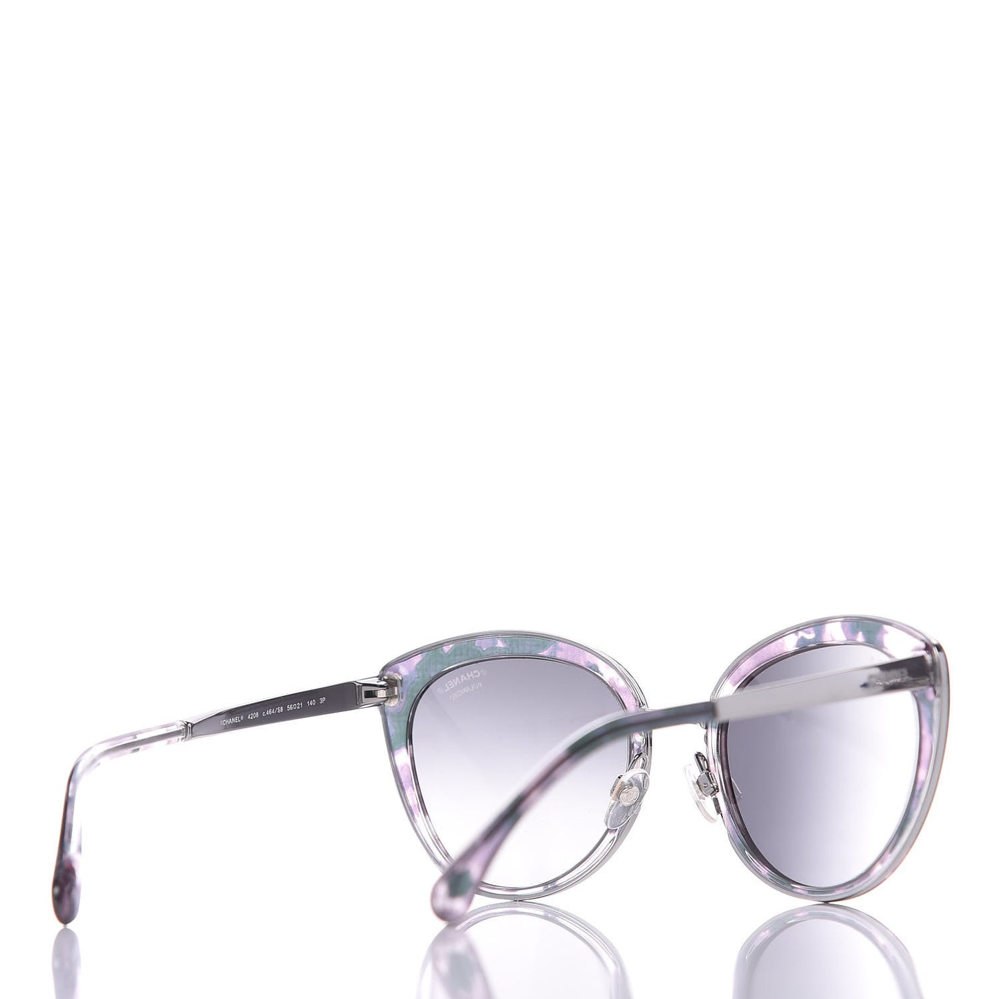 Polarized Metal Cat Eye Sunglasses 4208 Silver