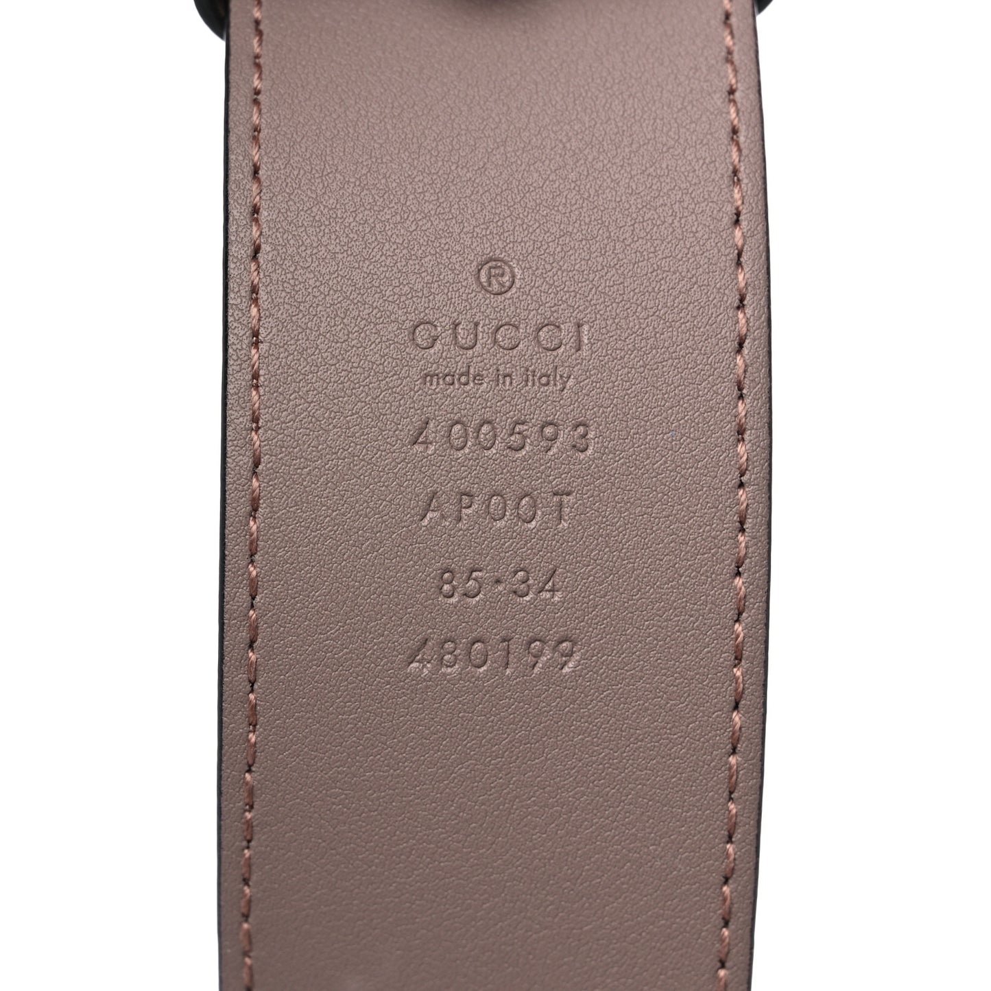 Calfskin Double G 40mm Belt 85 34 Porcelain Rose