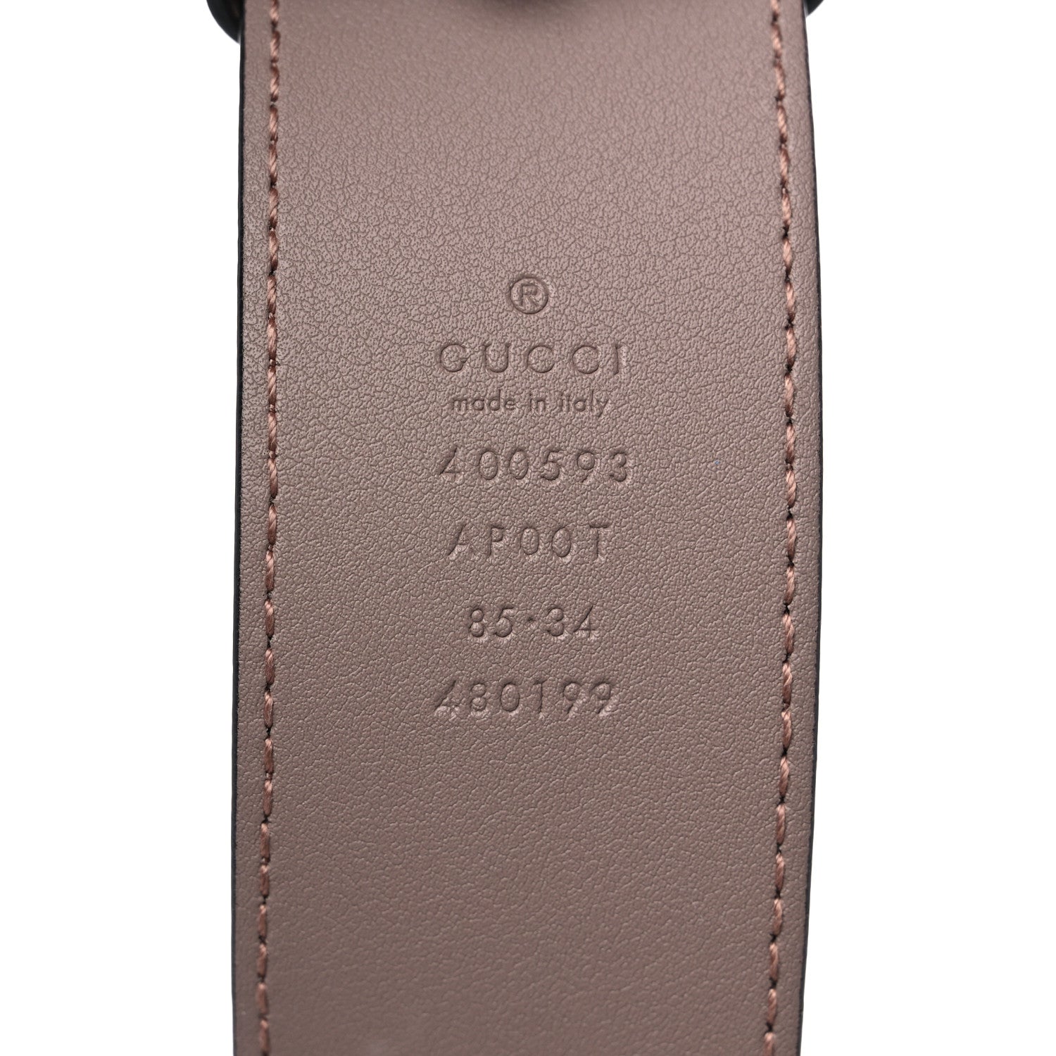 Gucci Calfskin Double G 40mm Belt 85 34 Porcelain Rose 3 of 6