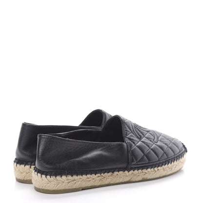 Chanel Lambskin Quilted CC Espadrilles 38 Black 4 of 9
