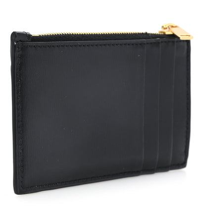 Celine Triomphe Calfskin Zipped Card Holder Black 3 of 8