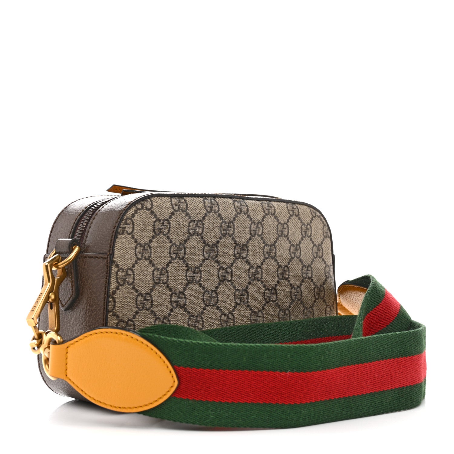 Gucci GG Supreme Monogram Web Neo Vintage Shoulder Bag Beige New Acero Crop 3 of 12