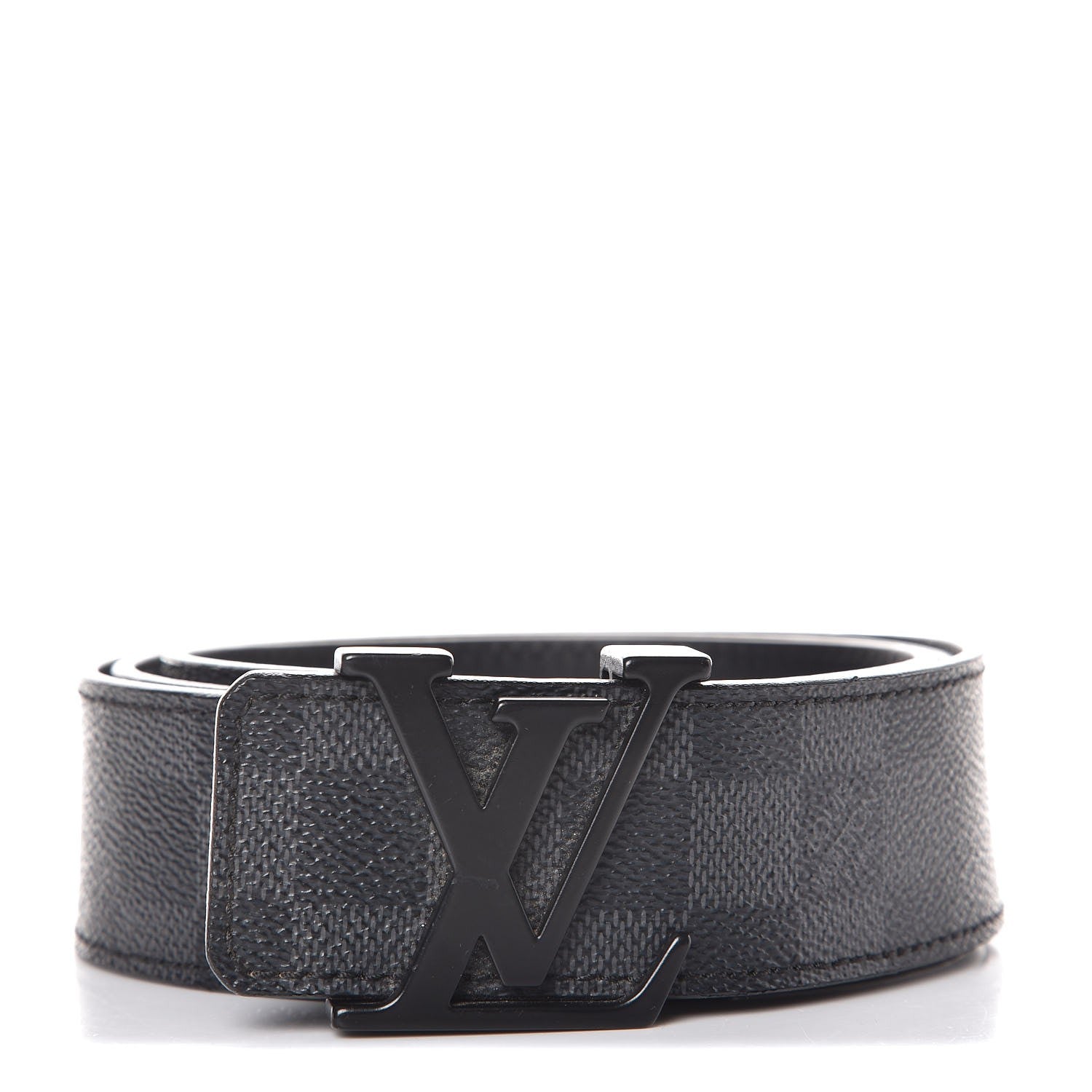 Louis Vuitton Damier Graphite 40mm LV Initiales Belt 100 40 1 of 8