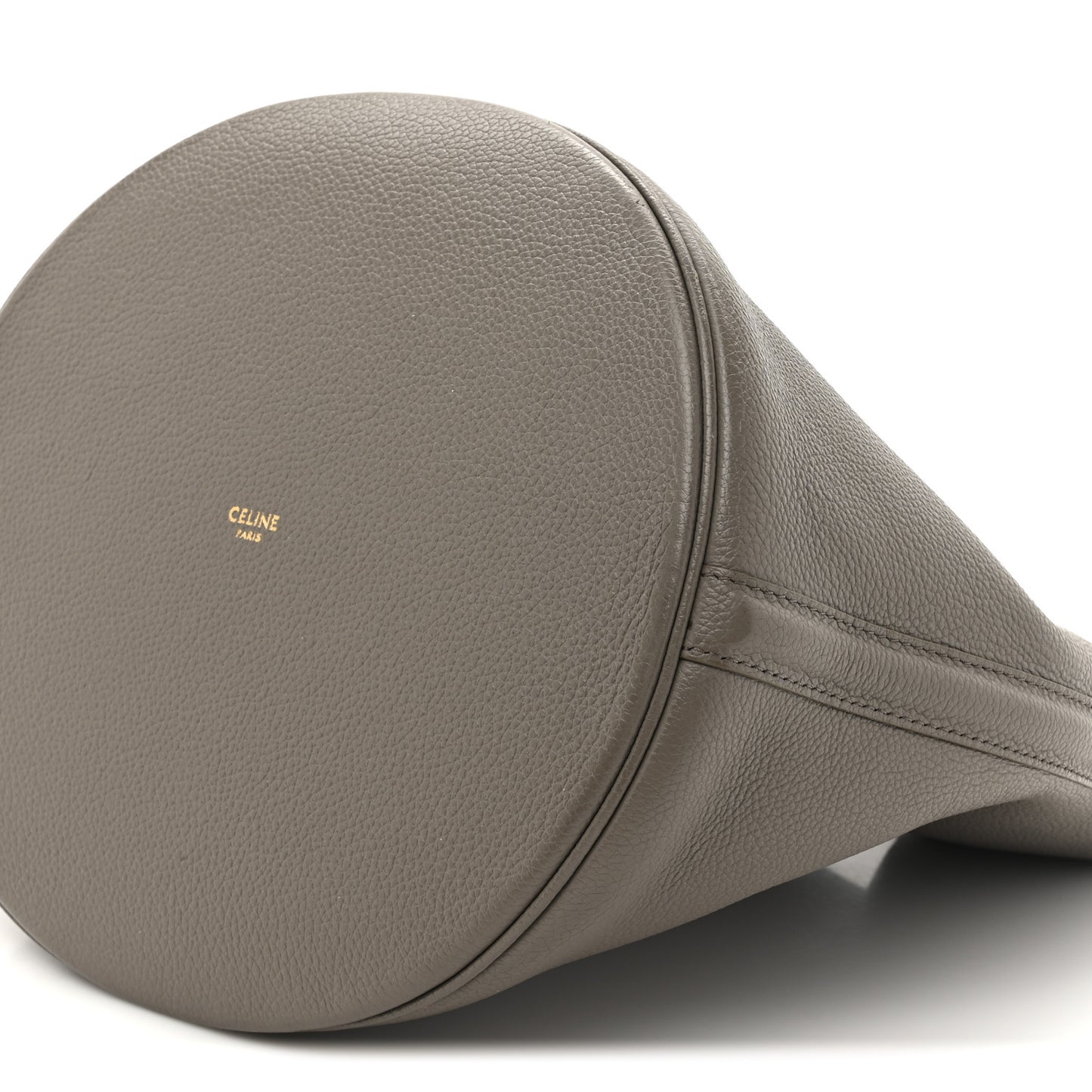 Supple Grained Calfskin Bucket 16 Bag Pebble