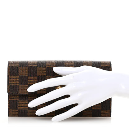 Louis Vuitton Damier Ebene Sarah Wallet 2 of 9