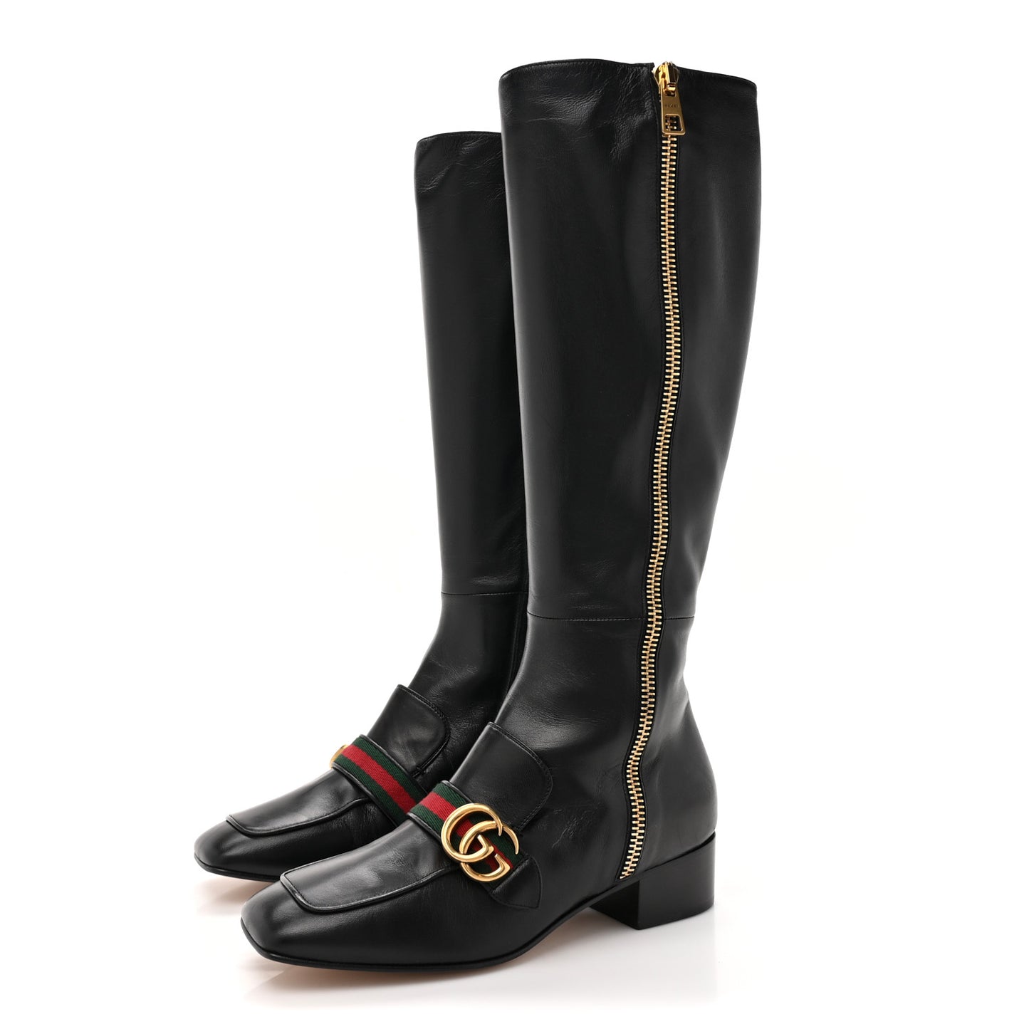 Malaga Kid Web GG Marmont Knee High Boots 39 Black