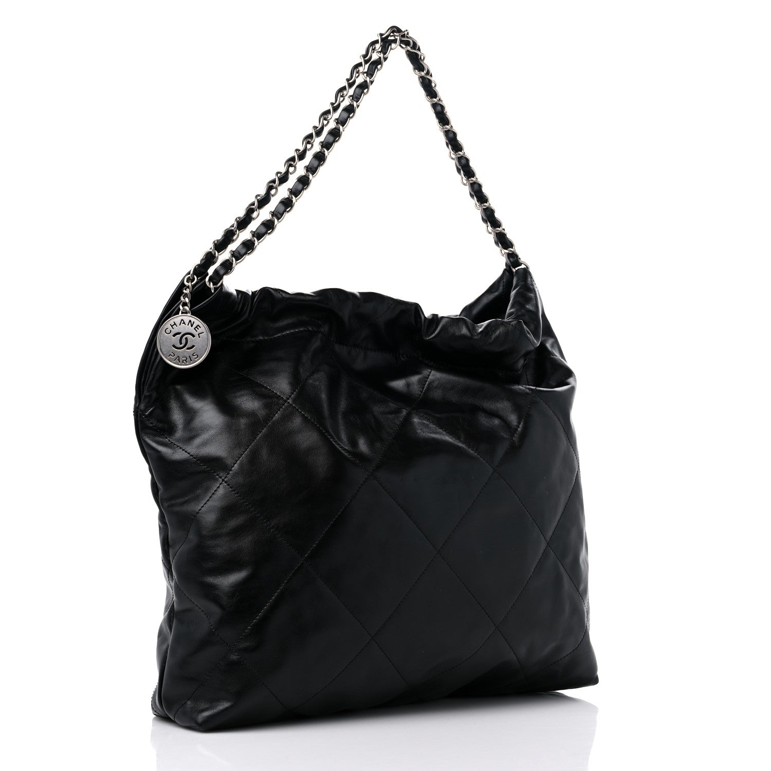 Chanel Shiny Calfskin Quilted Chanel 22 Black 4 of 11