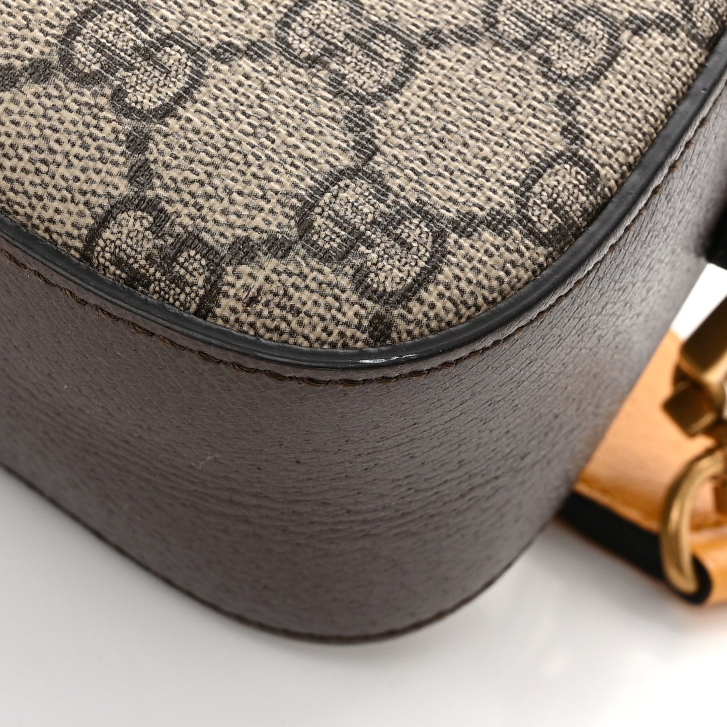 GG Supreme Monogram Web Neo Vintage Shoulder Bag Beige New Acero Crop