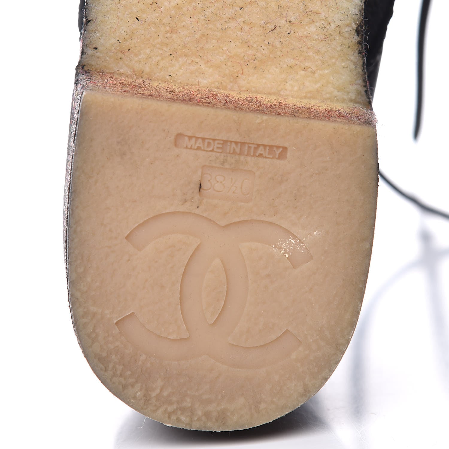 Chanel Calfskin CC Combat Boots 38.5 Black 8 of 14