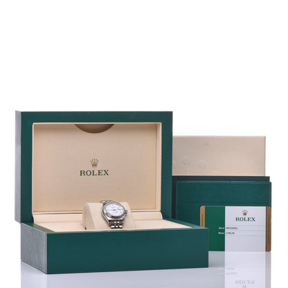 Rolex Stainless Steel 18K White Gold 26mm Oyster Perpetual Datejust Watch White Roman 179174 7 of 7