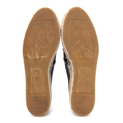 Chanel Mesh Grosgrain CC Espadrilles 38 Black 7 of 10