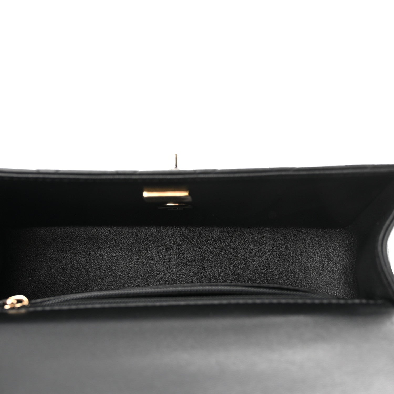 Chanel Lambskin Quilted Mini Top Handle Rectangular Flap Black 5 of 10