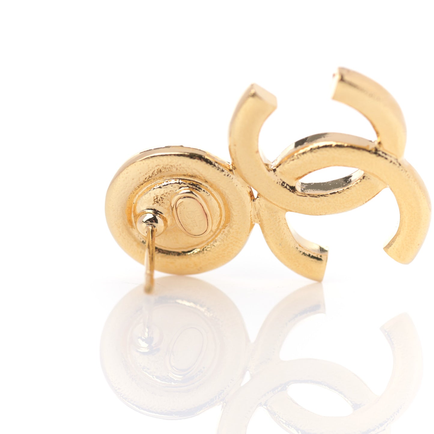 Pearl Resin CC Drop Earrings Gold Black