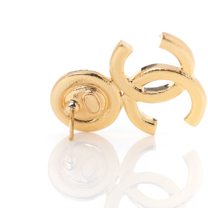 Chanel Pearl Resin CC Drop Earrings Gold Black 4 of 5