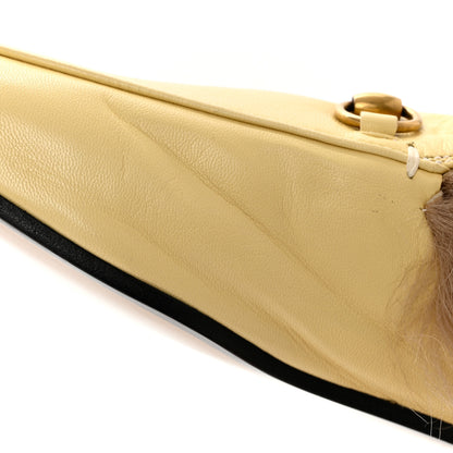 Gucci Malaga Kid Fur Womens Princetown Slippers 36.5 Burro 8 of 9