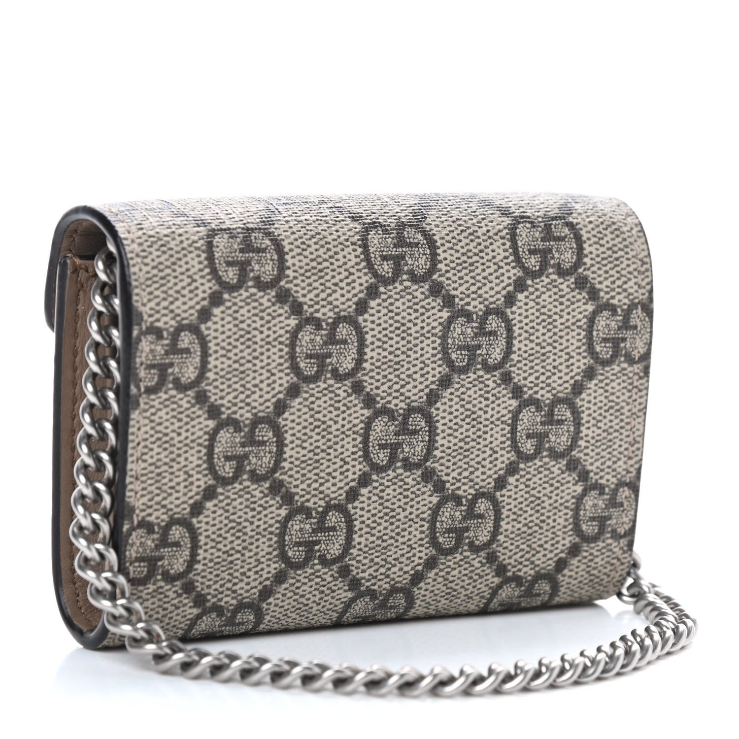 Gucci GG Supreme Monogram Dionysus Coin Purse Taupe 3 of 8