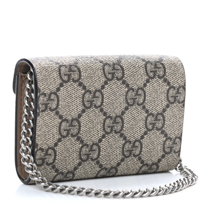 Gucci GG Supreme Monogram Dionysus Coin Purse Taupe 3 of 8