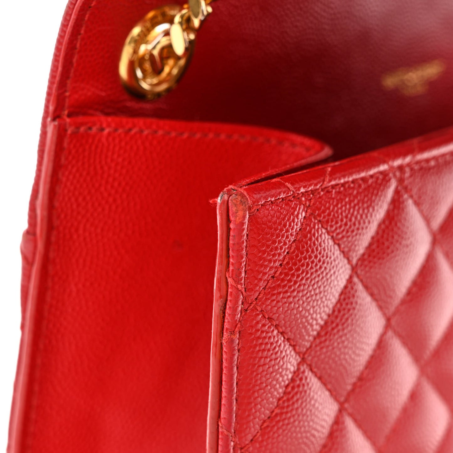 Grain De Poudre Textured Mixed Matelasse Triquilt Medium Monogram Satchel New Red