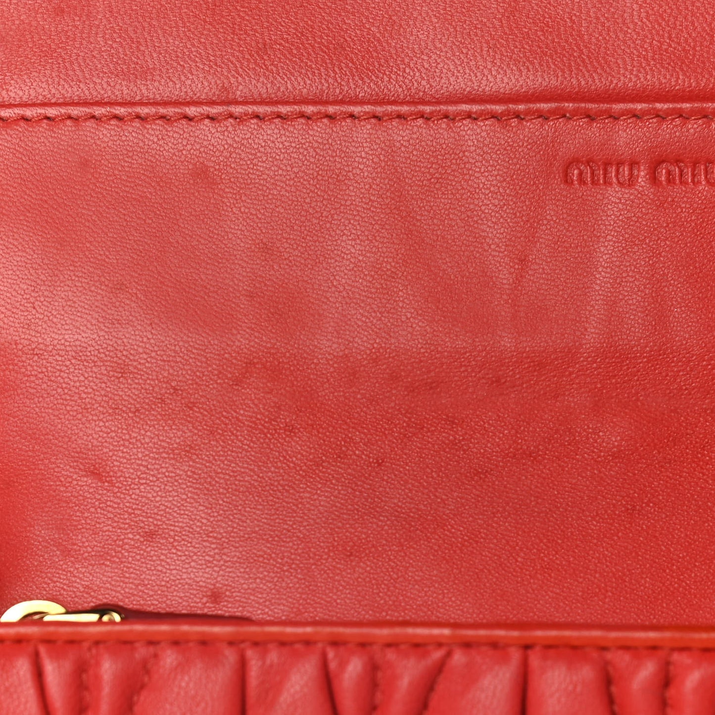Nappa Matelasse Flap Wallet Fuoco