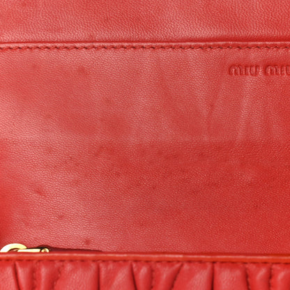 Miu Miu Nappa Matelasse Flap Wallet Fuoco 13 of 13