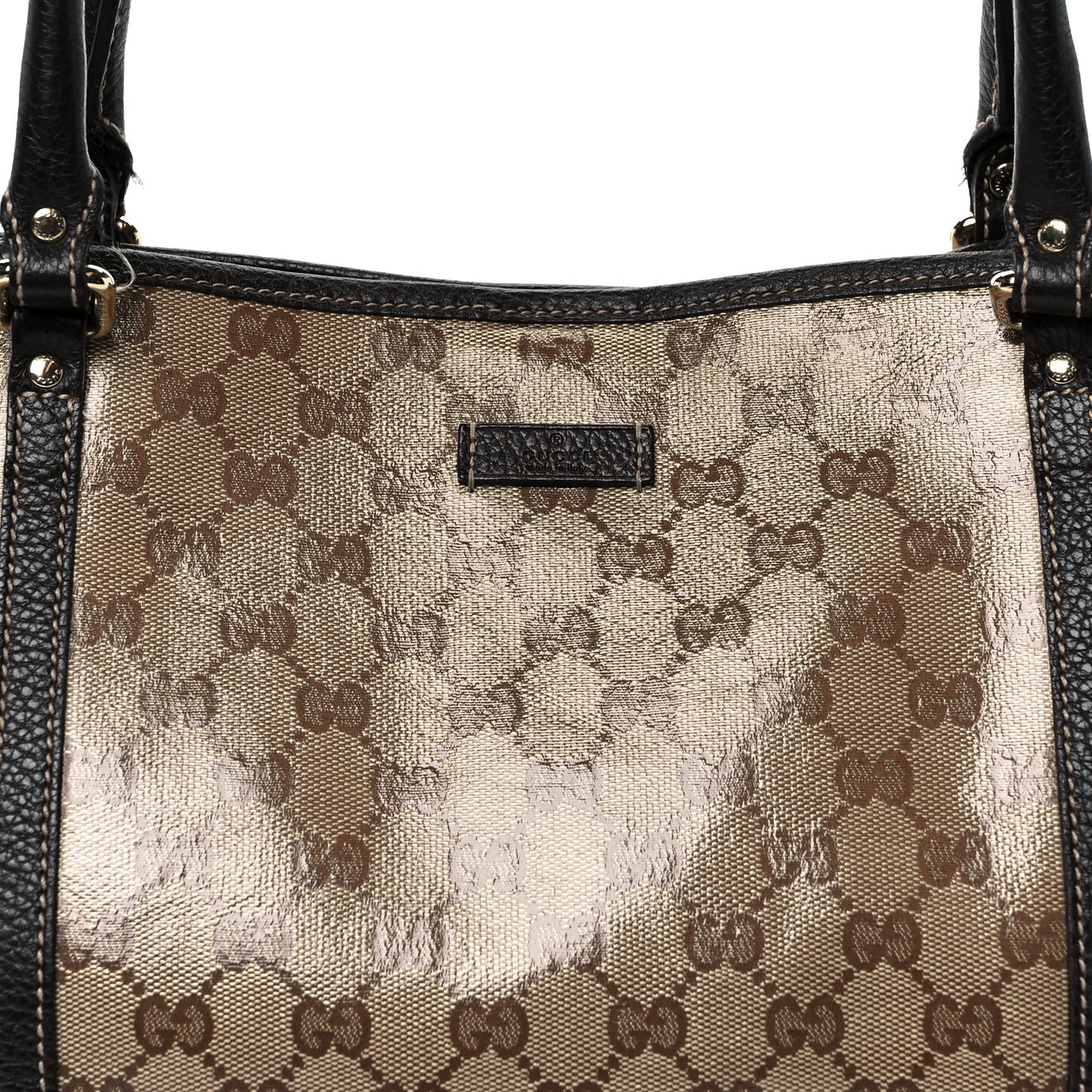 Crystal Monogram Medium Joy Tote Beige Ebony Testa Di Moro