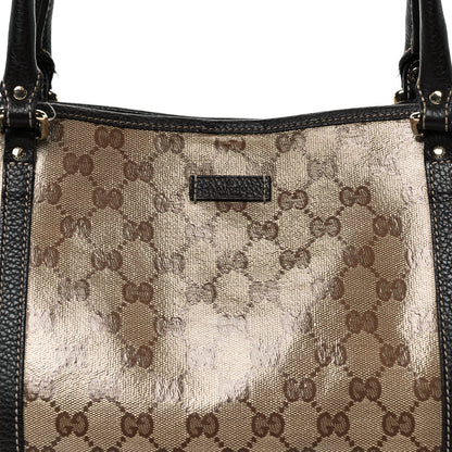 Gucci Crystal Monogram Medium Joy Tote Beige Ebony Testa Di Moro 7 of 11