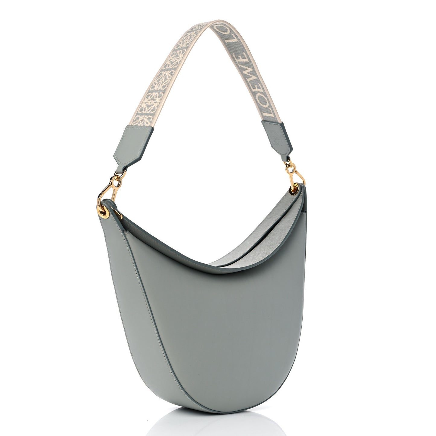 Satin Calfskin Jacquard Luna Bag Ash Grey