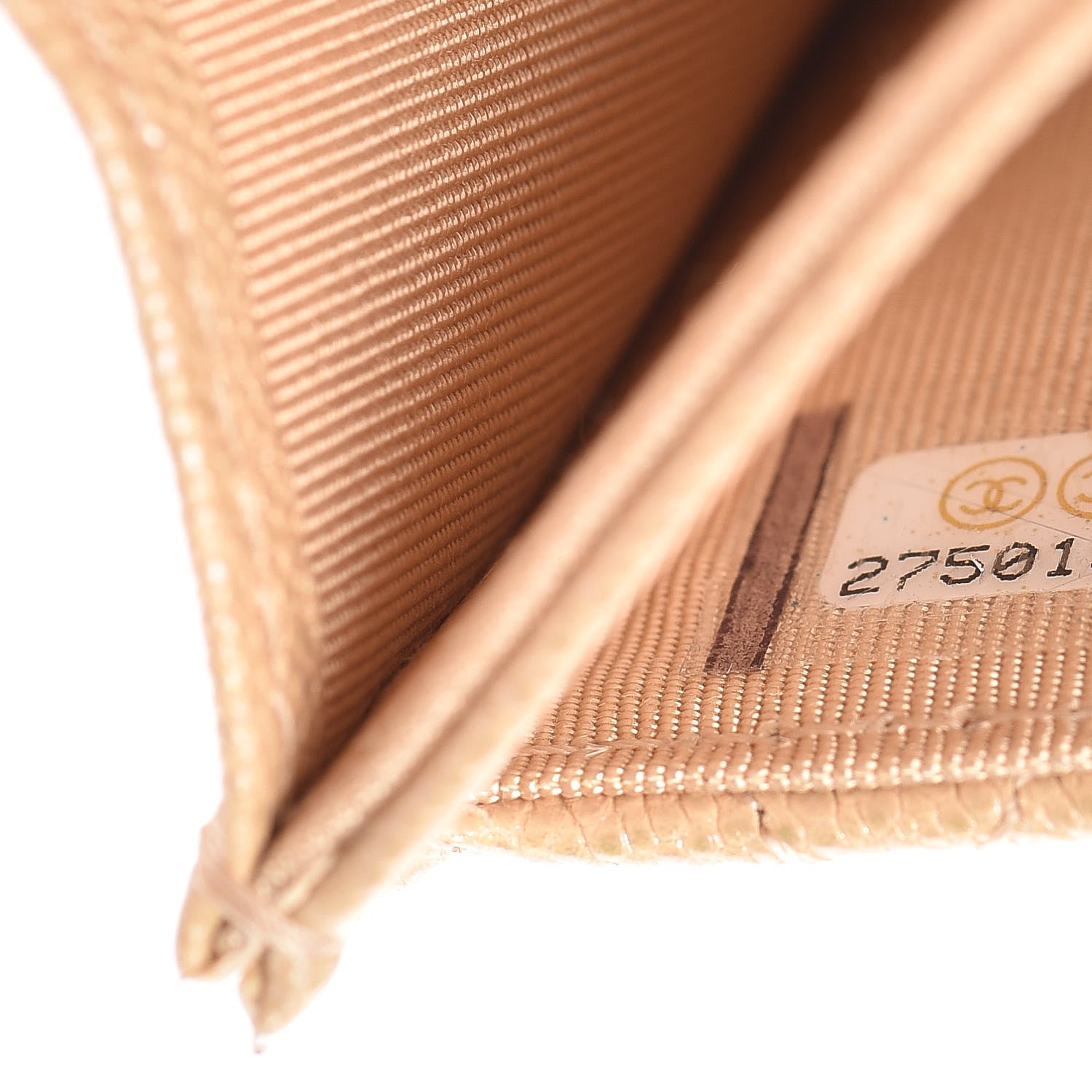 Chanel Iridescent Caviar Quilted Flap Card Holder Beige 8 of 11