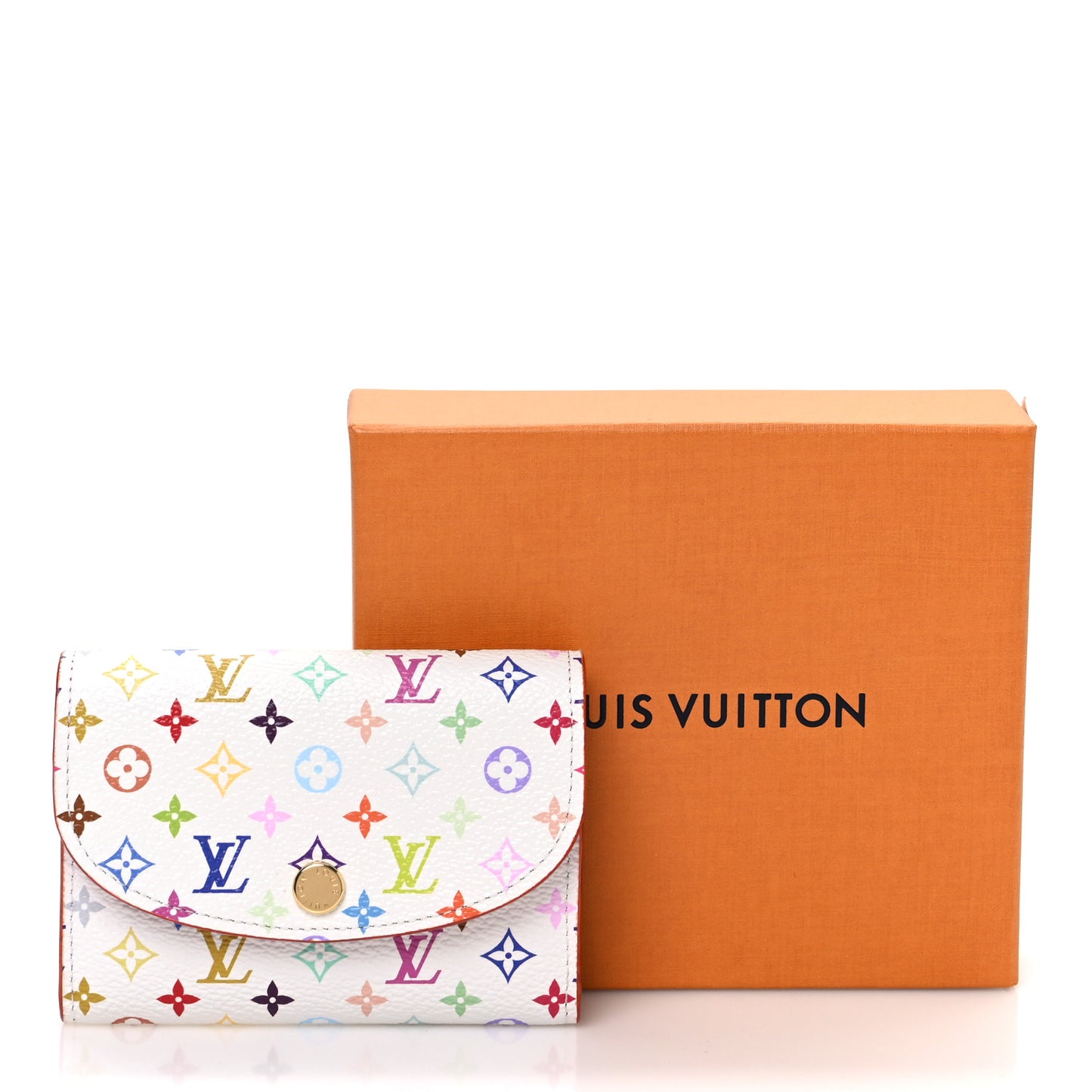 LV X TM Monogram Multicolor Rosalie Coin Purse White Kawaii Pink