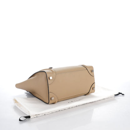 Celine Drummed Calfskin Micro Luggage Taupe 4 of 8