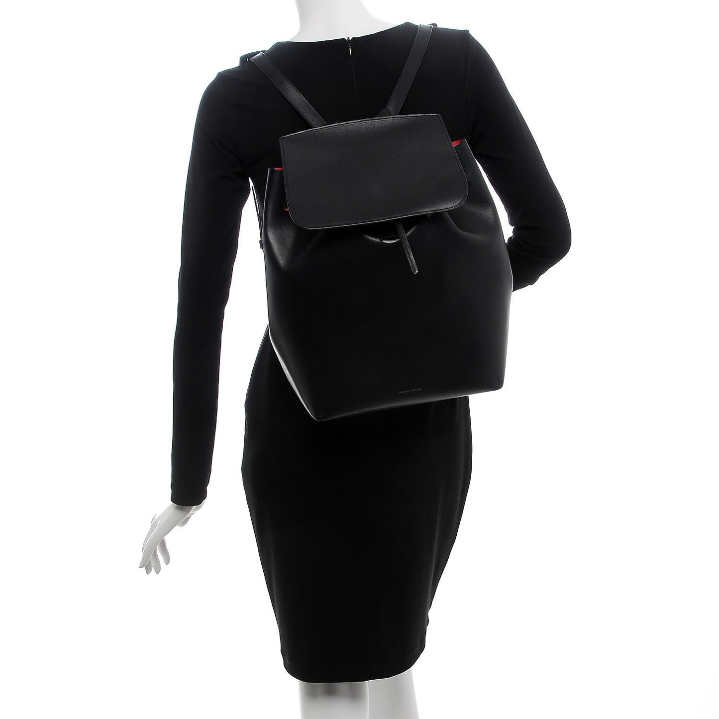 Vegetable Tanned Calfskin Backpack Black Flamma