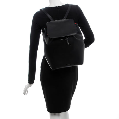 Mansur Gavriel Vegetable Tanned Calfskin Backpack Black Flamma 12 of 20