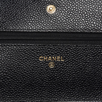 Chanel Caviar Quilted Wallet On Chain WOC Black 9 of 16
