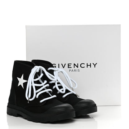 Givenchy Canvas Star Print High Top Sneakers 40 Black White 9 of 9