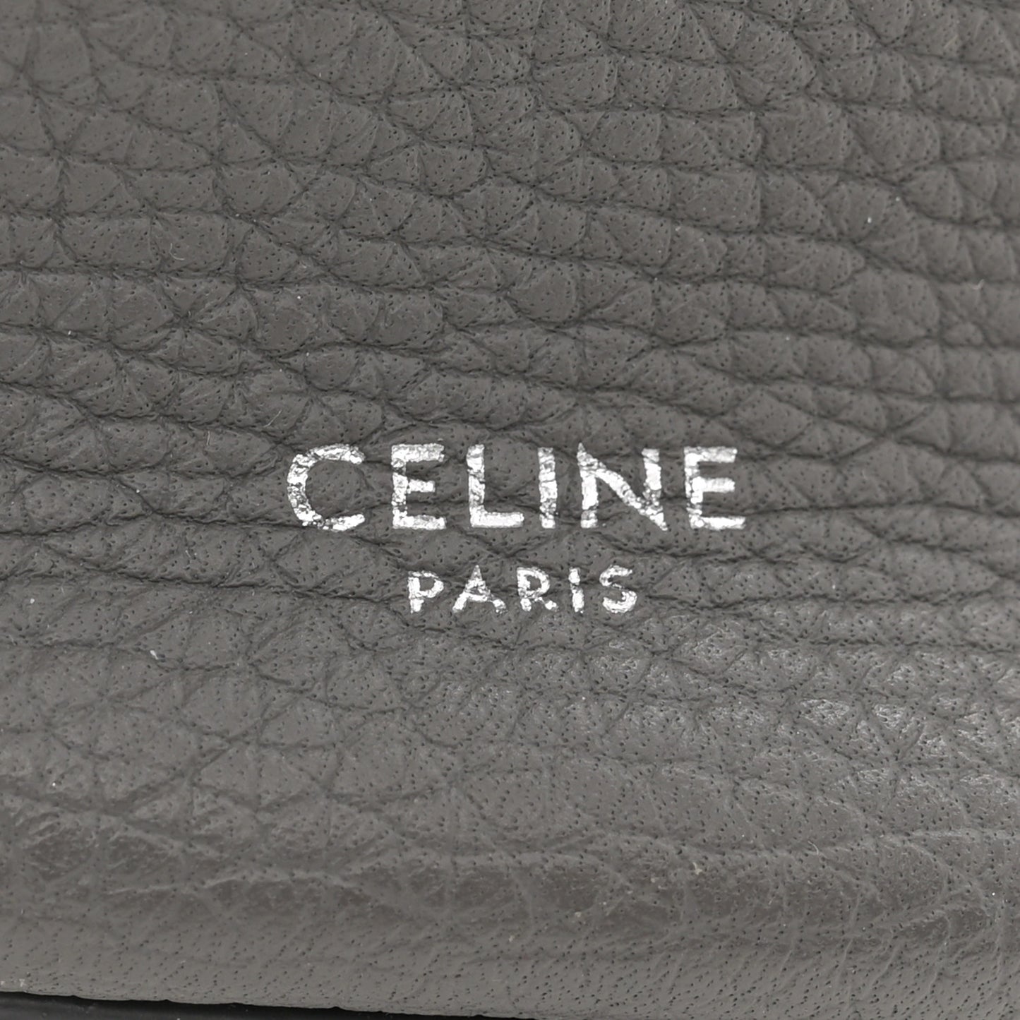 Supple Grained Calfskin Nano Big Bag Bucket Grey
