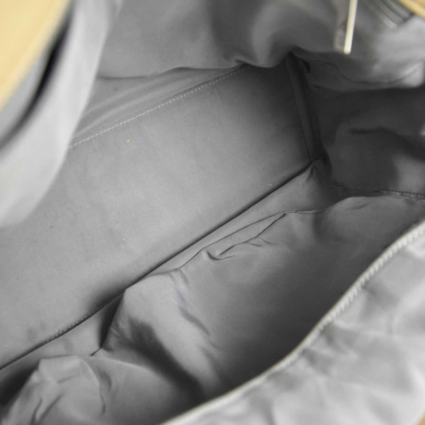 Lambskin Executive Cerf Shopper Tote Black Beige