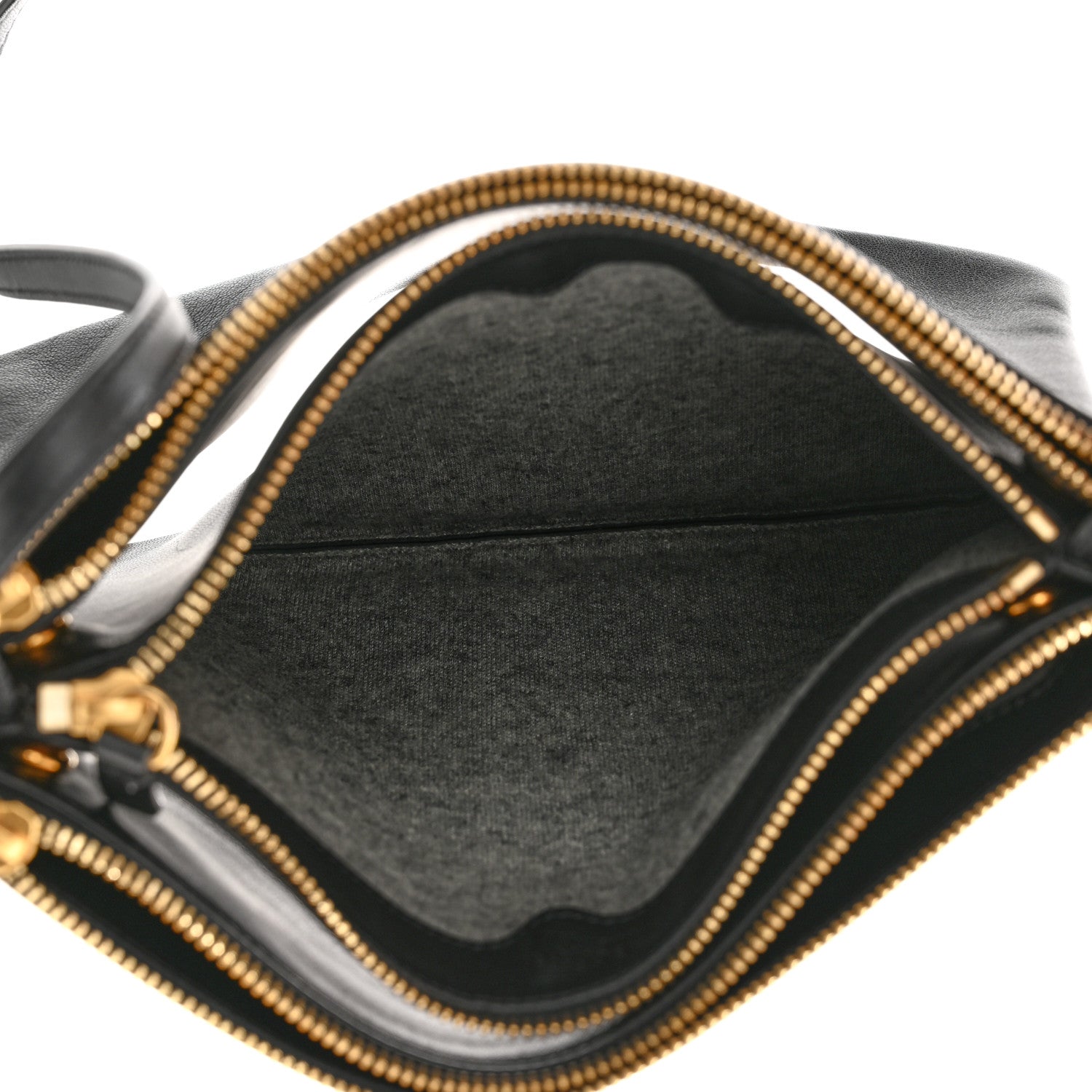 Celine Lambskin Large Trio Crossbody Bag Black 6 of 11