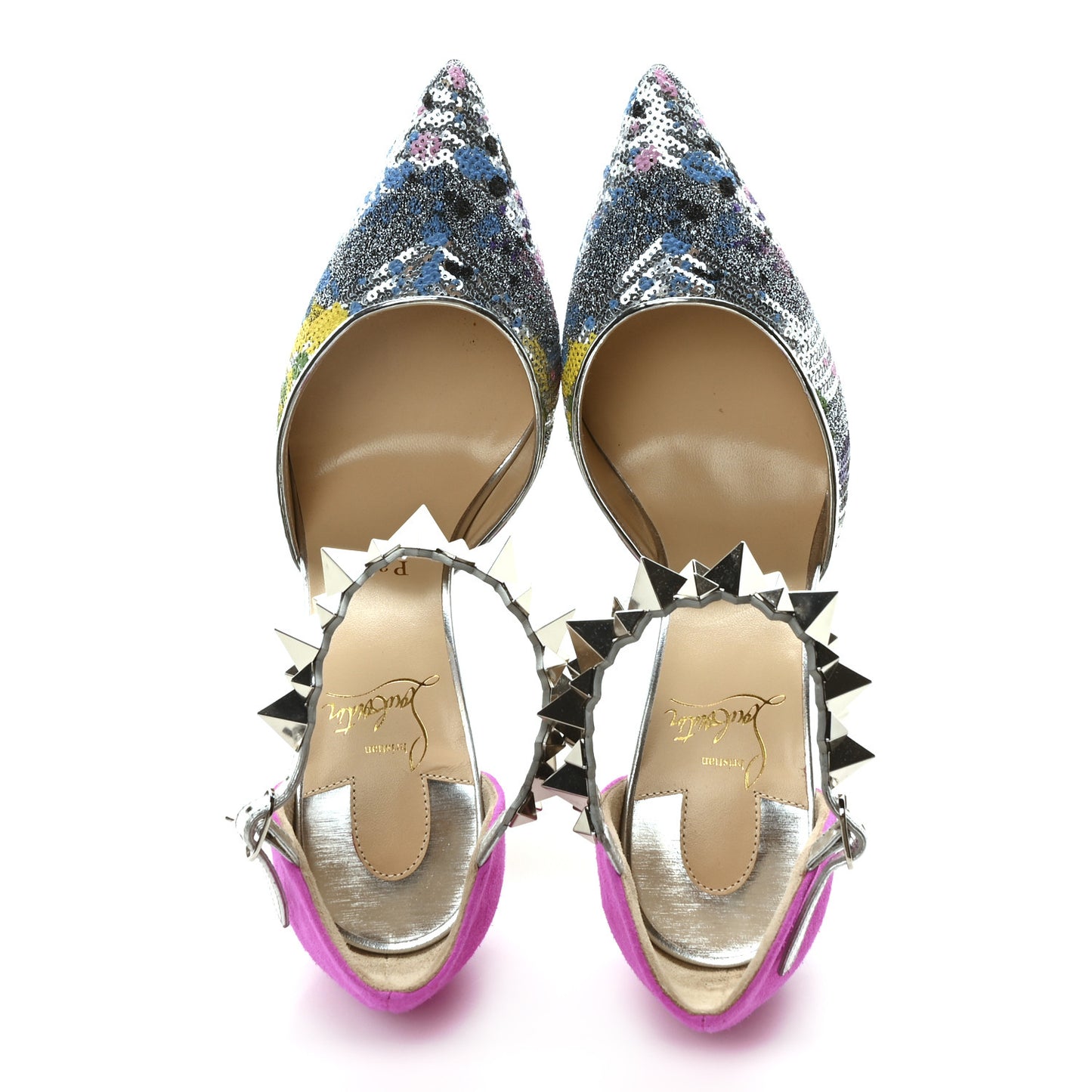 Specchio Brosse Paillettes Planet Chic 100 Pump 37.5 Version Multicolor
