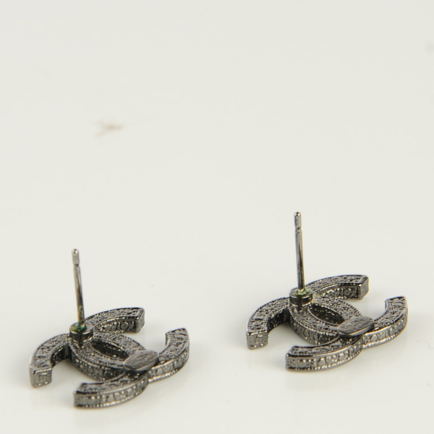 Crystal CC Earrings Silver