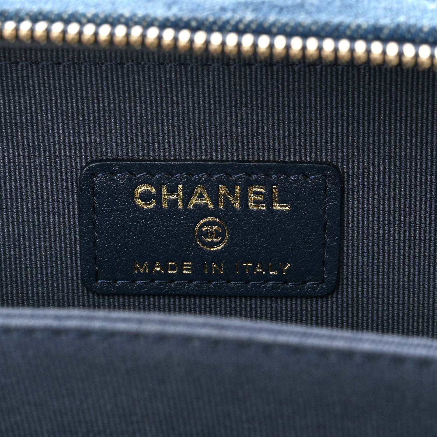Chanel Printed Denim CC Camera Case Blue 6 of 11