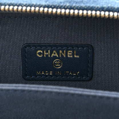 Chanel Printed Denim CC Camera Case Blue 6 of 11