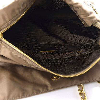 Prada Nylon Tessuto Impuntu Quilted Shoulder Bag Cocco 5 of 12