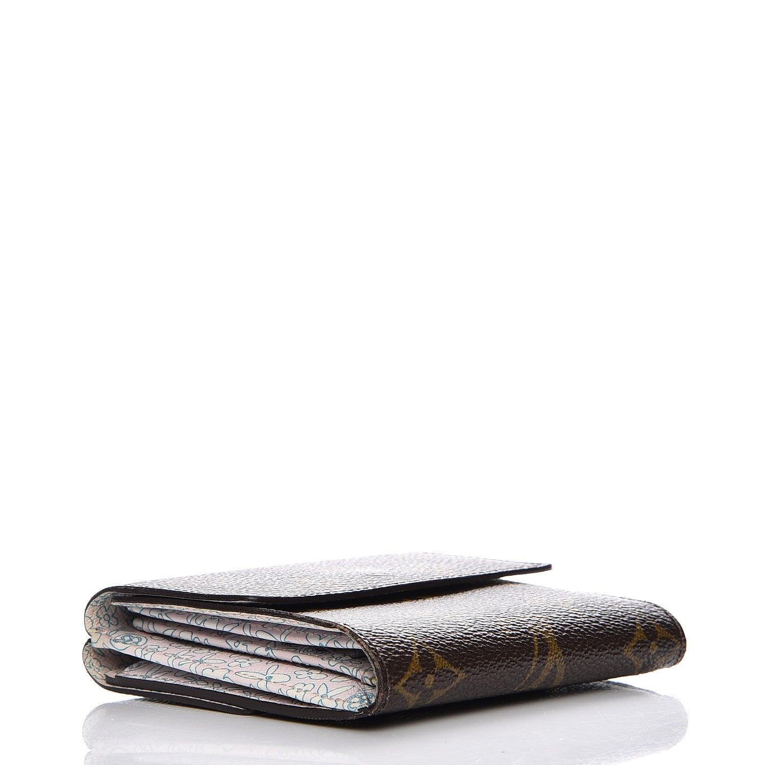 Louis Vuitton Monogram Fleuri Elise Wallet Rose 4 of 10