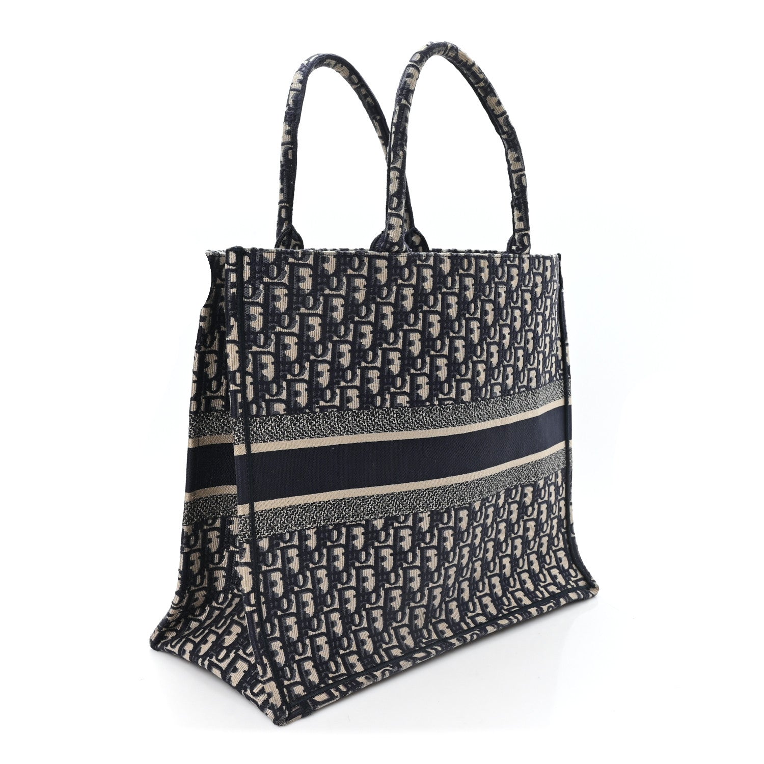 Christian Dior Oblique Large Book Tote Blue Multicolor 3 of 10