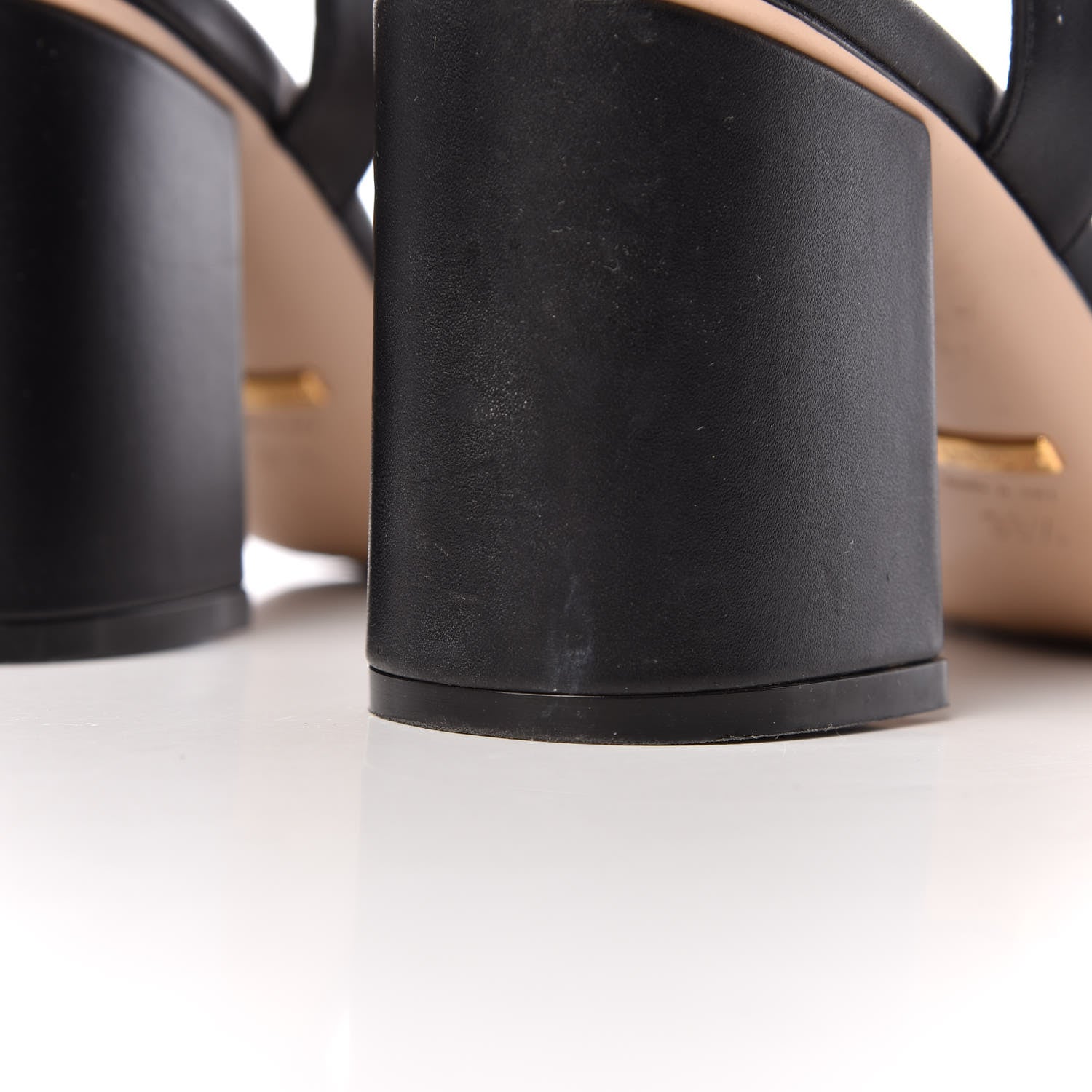 Gucci Lifford Calfskin GG Marmont Ankle Wrap 75mm Sandals 38.5 Black 8 of 11